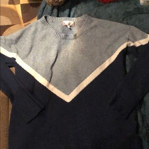 Blue block sweater